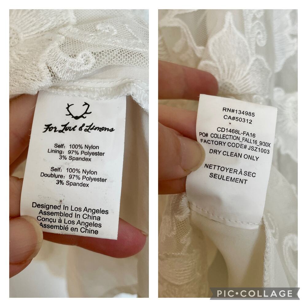 For Love & Lemons Jolene Lace Up Dress White And Bridal Shower Bachelorette sz S - Picture 11 of 15